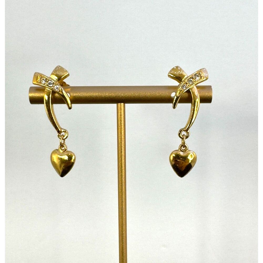 Vintage Avon Heart & Kisses Dangle Earrings